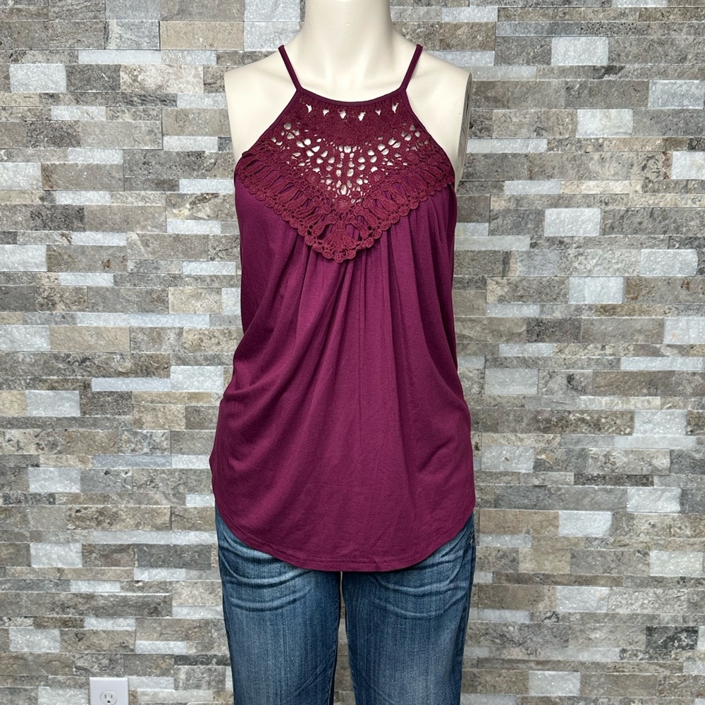 Bluetime Maroon Flowy Tank